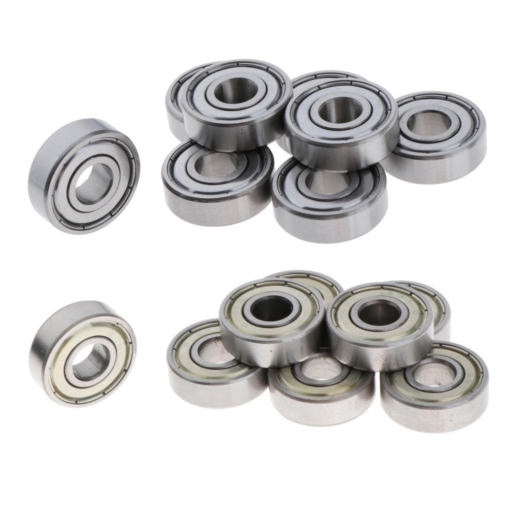 8 Pieces Silver Premium ABEC-7 Precision 608 Z Skateboard Ball Bearing Skate Board Deck Longboard Bearings for Scooter Inline and Roller Skates