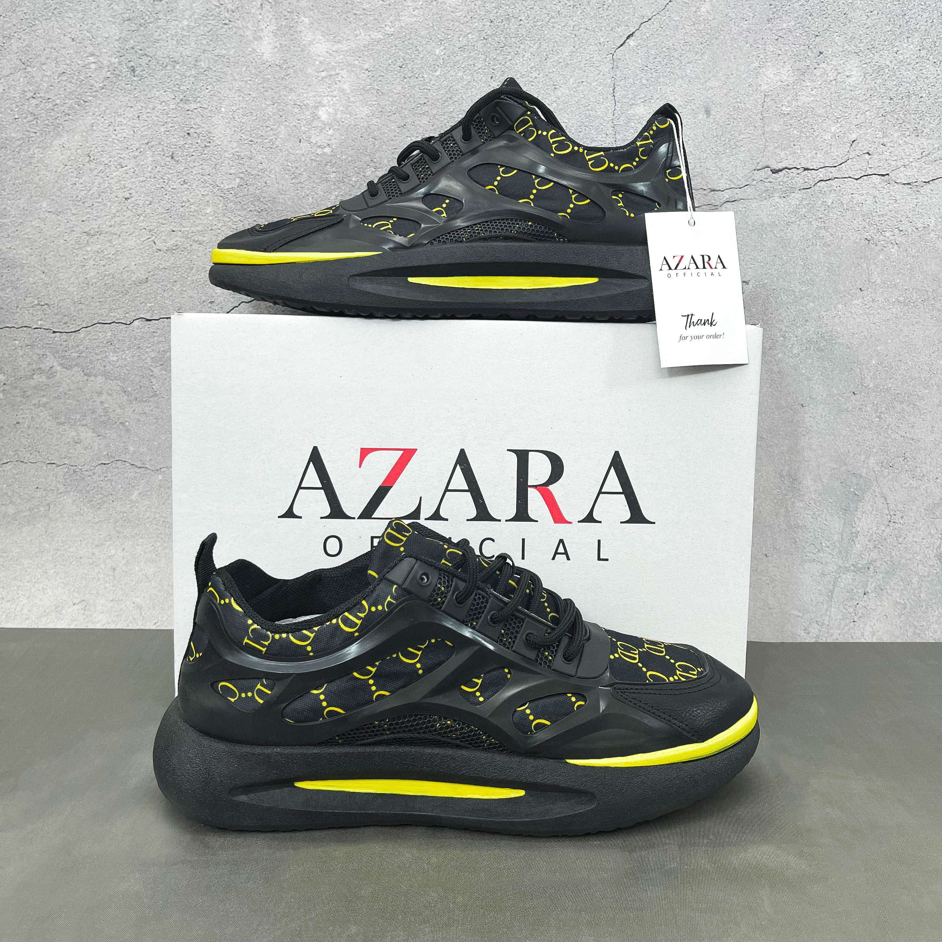 Giày Thể Thao Nam AZARA - Sneaker Màu Trắng - Màu Đen , Ôm Chân , Phong Cách Trẻ Trung - G5563