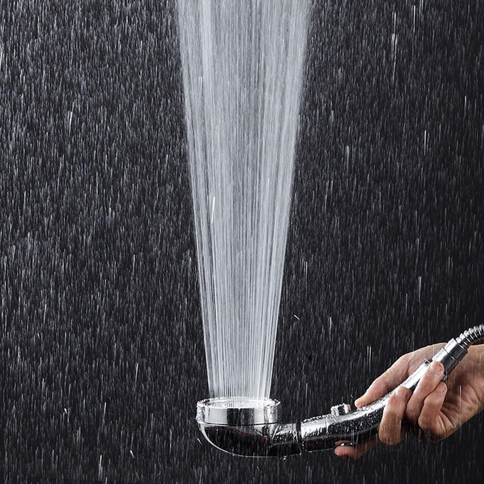 Handheld Shower Head with ON/Off Pause 3 Settings High Pressure Showerhead Adjustable Detachable Bathroom Shower Head