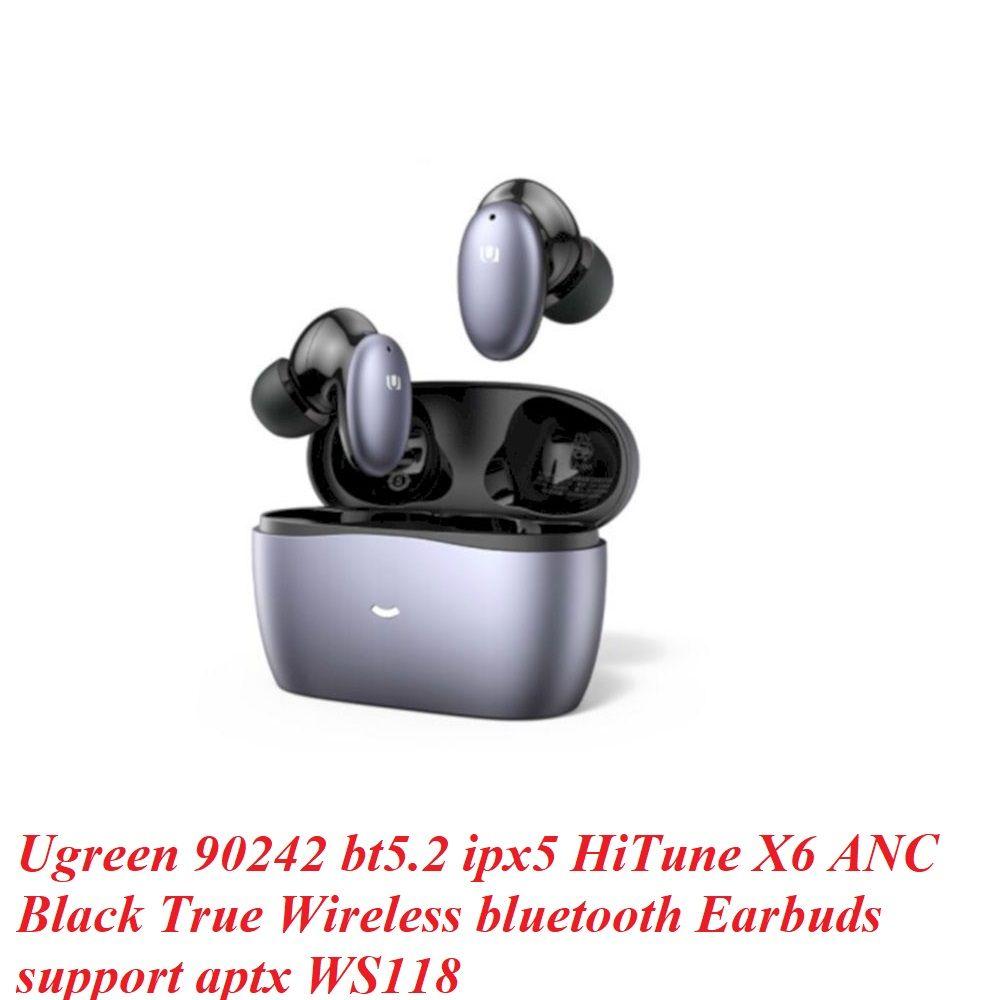 Ugreen UG90242WS118TK BT 5.1 IPX5 Màu Đen Tai nghe Bluetooth ANC Hitune X6 chất lượng âm thanh Hifi Chống ồn - loại bỏ tạp âm - HÀNG CHÍNH HÃNG