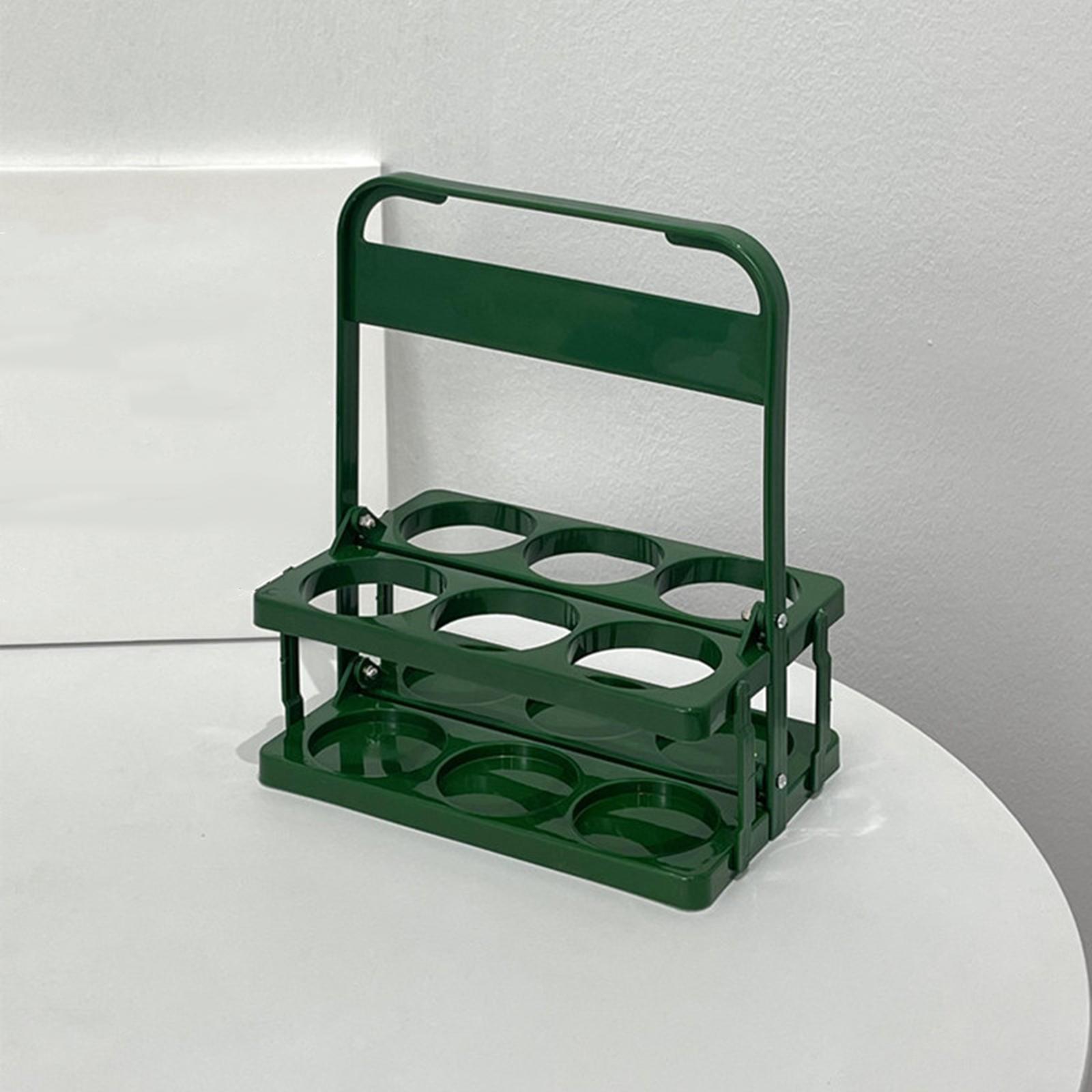 6 Holes Reusable Beer Bottle Carrier Beer Rack Basket for Home Catering Cafe