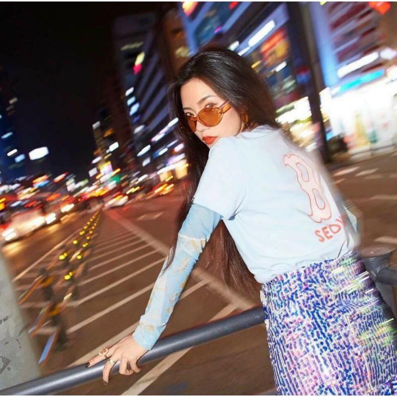 Áo in chữ Seoul in city màu xanh cực đẹp 100% chất cotton
