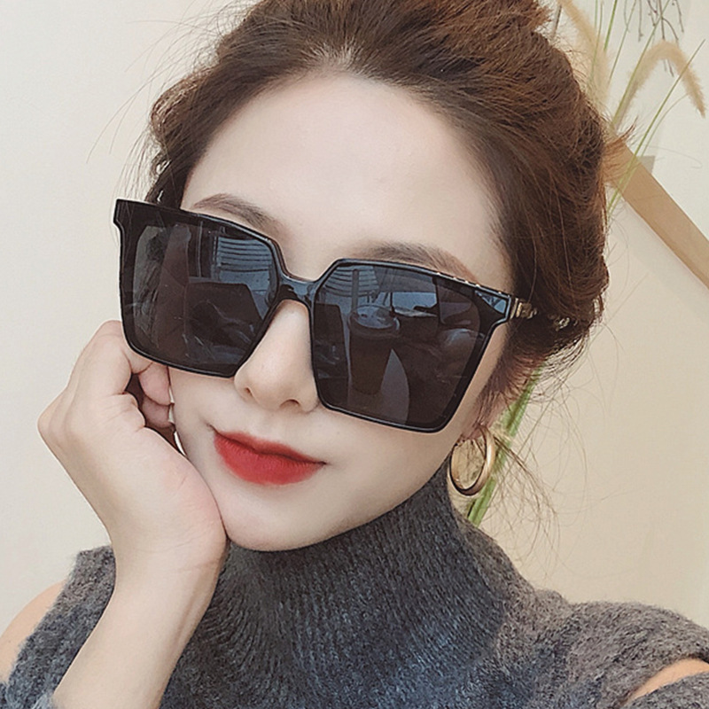 Kính râm gọng vuông nữ, mắt kính to phiên bản Hàn quốc, chống tia cực tím - KM03