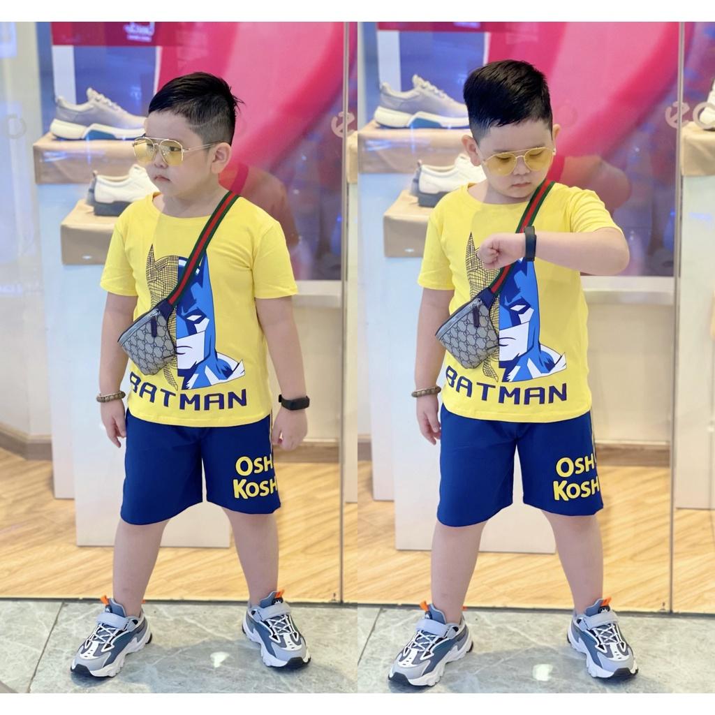 Đồ bộ bé trai, bộ cộc tay cho bé trai hình Siêu nhân Sonic Squid game từ 8-40kg hàng xuất khẩu mềm mịn mát