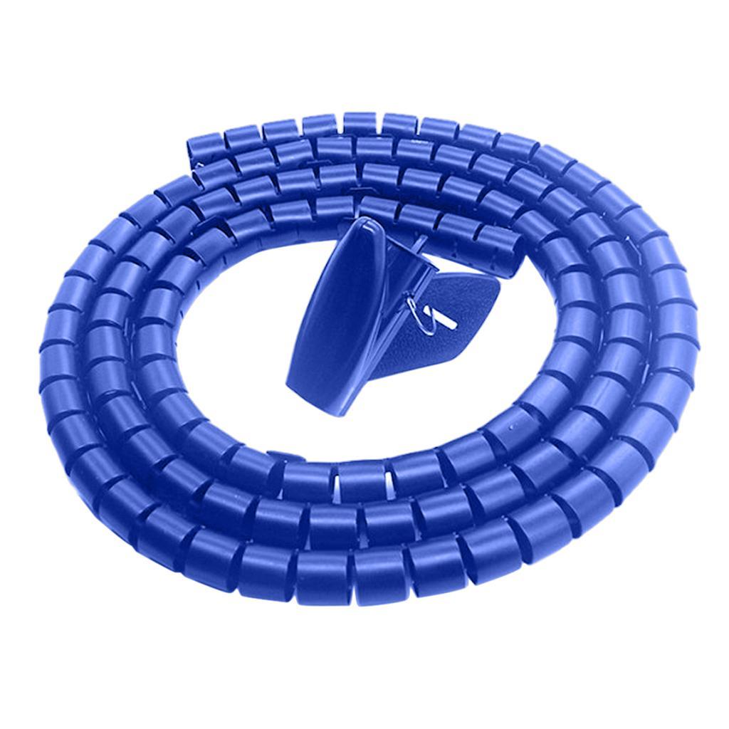 Spiral Wrap Cable Organizer with Clip Coiled Tube Sleeve Cable 3.94inch Dia 8mm