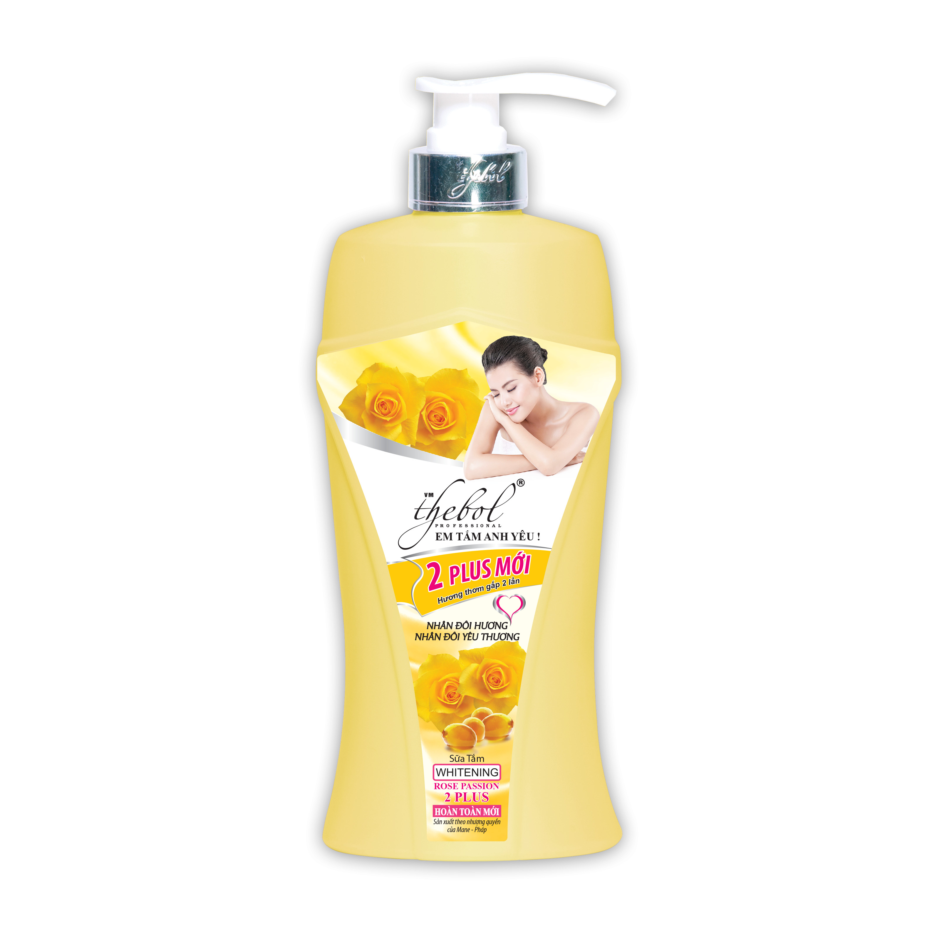 Sữa tắm dưỡng ẩm,trắng da Vitamin E Thebol 900g + Sữa tắmhạt massage 226g + Dầu gội dược liệu sạch làm sạch gàu Thebol 175g