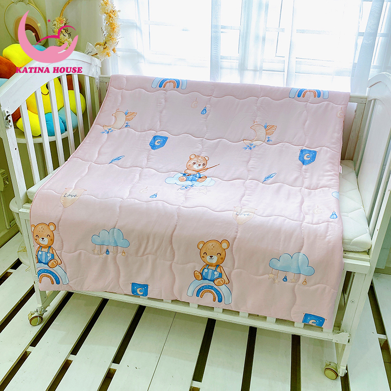 Chăn mền cho bé cực mềm mát, vải Tencel cao cấp kháng khuẩn, nhiều hoạ tiết hình thú đáng yêu