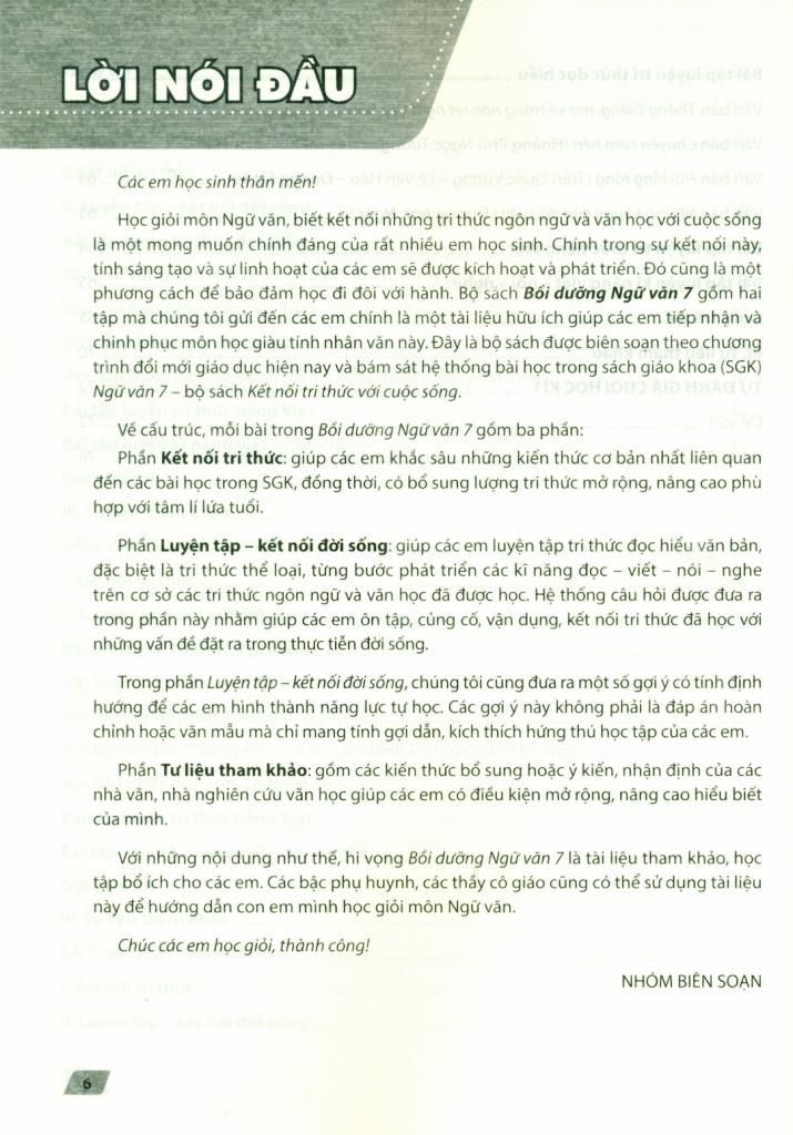 Bồi Dưỡng Ngữ Văn 7 - Tập 1 (Kết Nối)