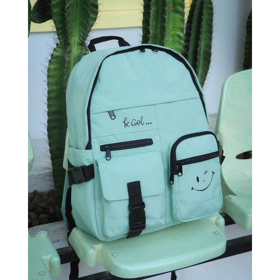 Balo học sinh Unisex thời trang, tone màu pastel - BOM
