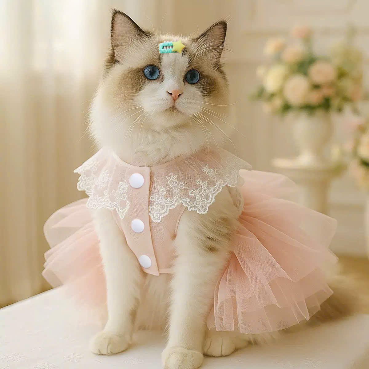 NƠ KẸP TÓC CÀI TÓC THỜI TRANG DỄ THƯƠNG NGÔI SAO CÀI ĐẦU MÃ 32 CHO THÚ CƯNG CHÓ MÈO