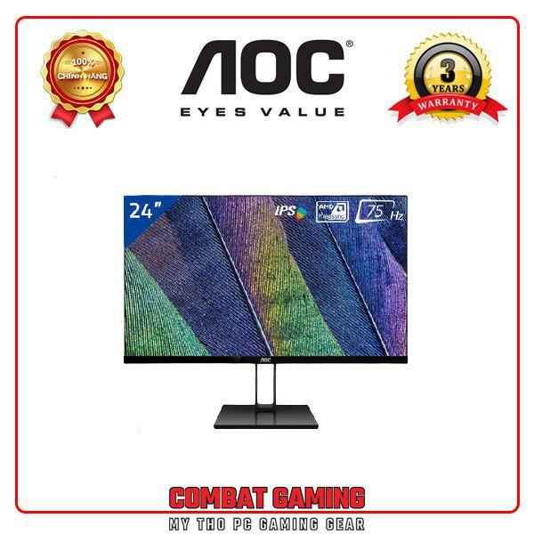 Màn hình AOC 24V2Q IPS/Full HD/75Hz/Free Sync - Hàng Chính Hãng