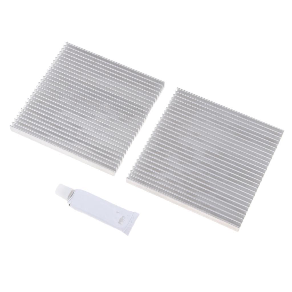 2Pcs Aluminum   Cooling   80*7*80mm for CPU LED Amplifier