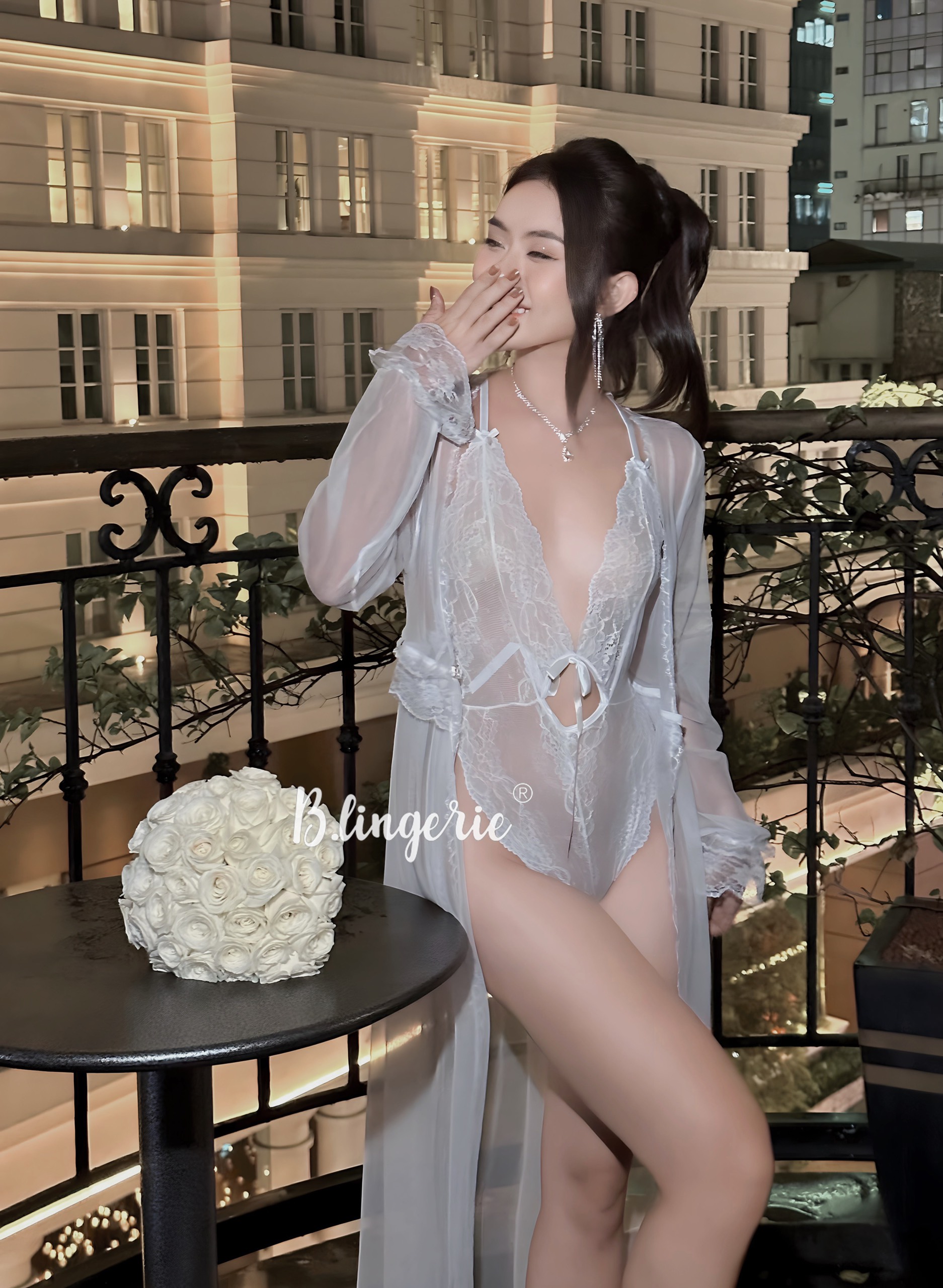 Bộ Bodysuit Phối Ren Gợi Cảm - B.Lingerie