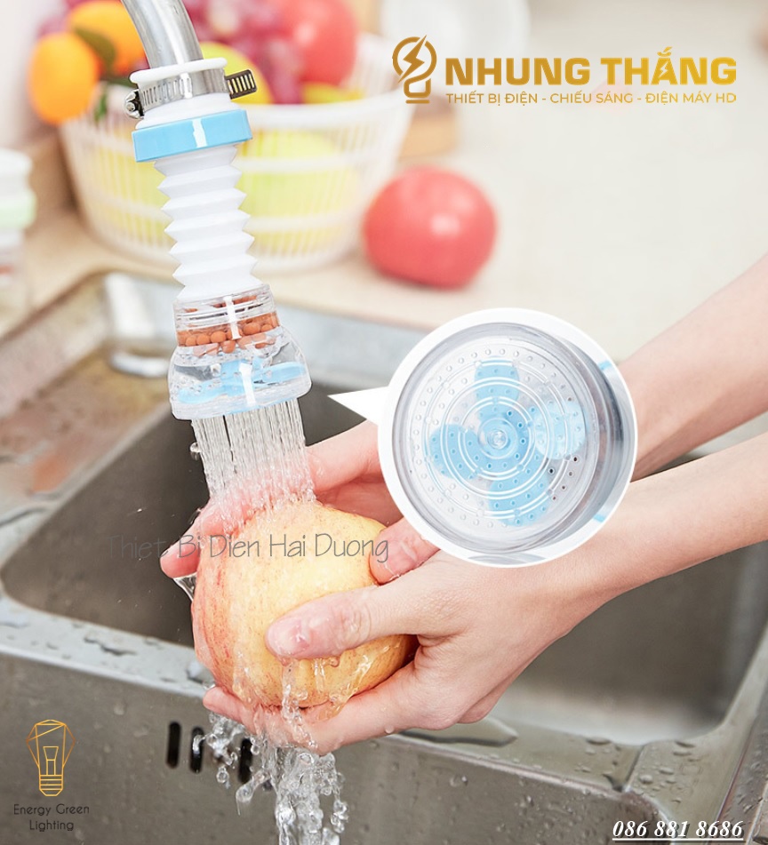 Đầu Lọc Nước Trực Tiếp Tại Vòi 6 Tầng Lọc Thế Hệ Mới - Lọc Nước Mini 6 Tầng Có Co Tăng Giảm Gắn Được Mọi Loại Vòi - Có Video