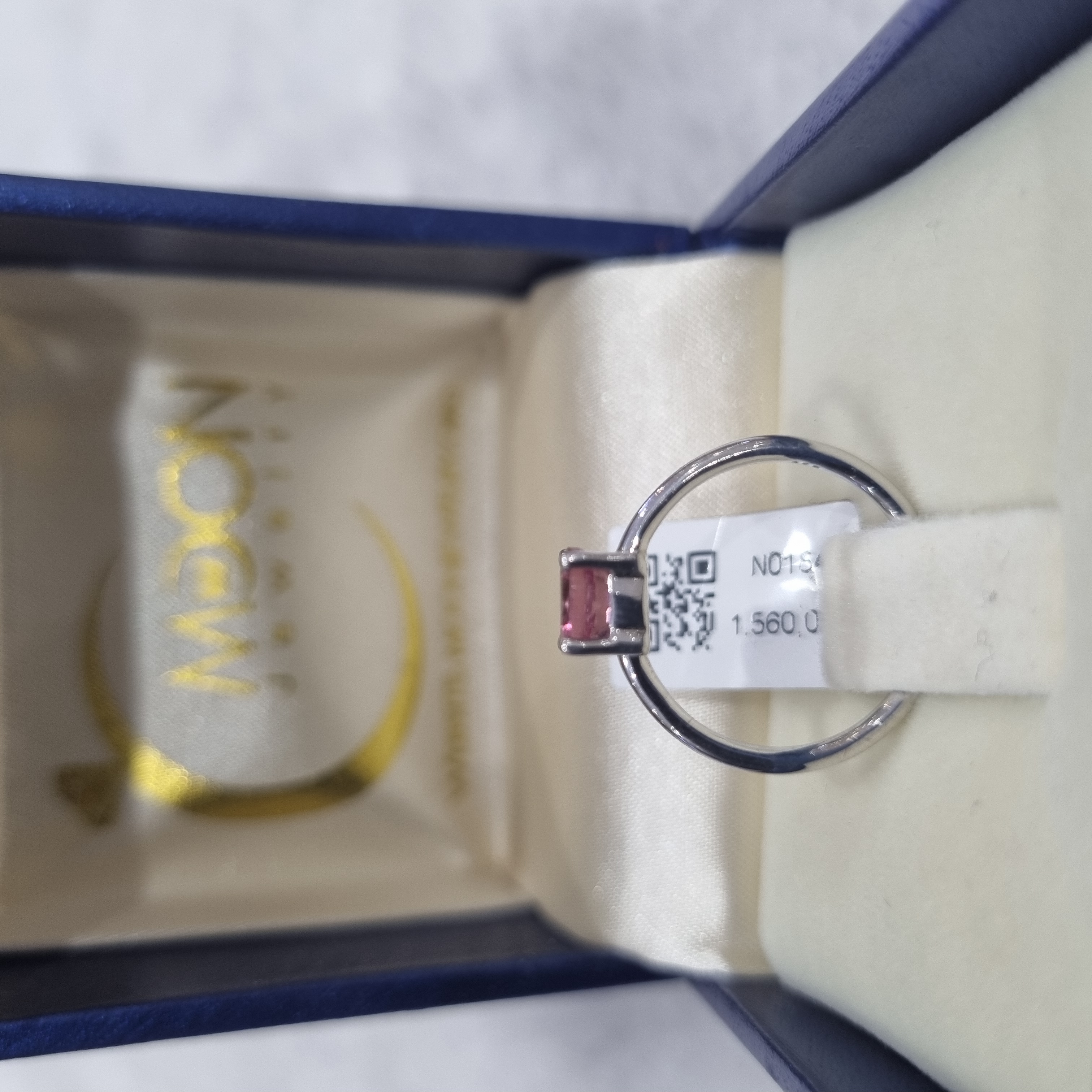 Nhẫn nữ đá Tourmaline thiên nhiên màu hồng - MOON Jewelry