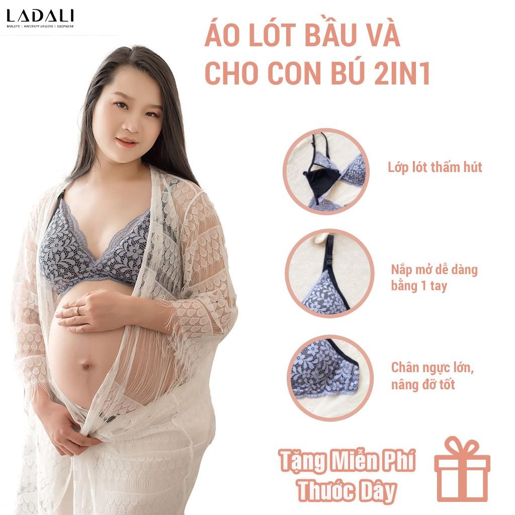 Combo 2 Áo Ngực Cho Bà Bầu Sau Sinh Thiết Kế Mở Nắp Không Gọng Chính Hãng Ladali