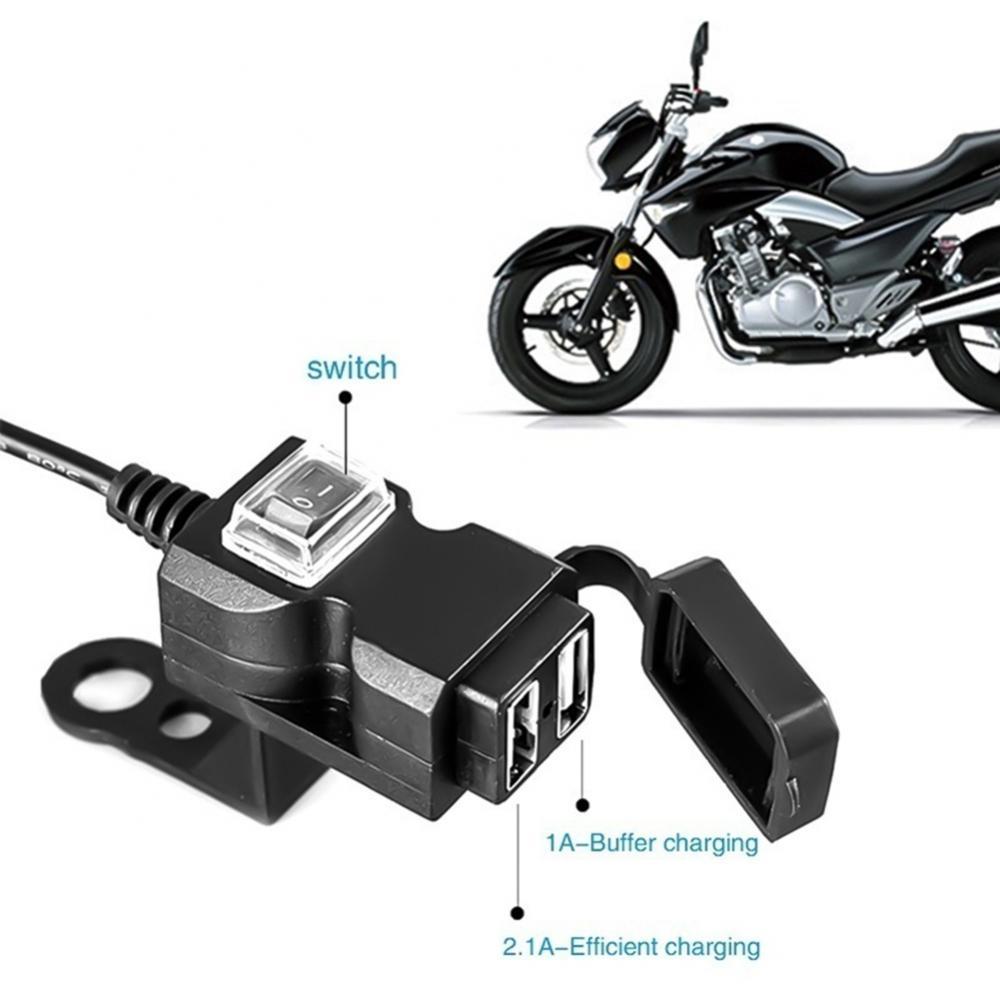 Bộ Sạc USB Kèm Gương Chiếu Hậu Chống Nước Dành Cho Xe Máy