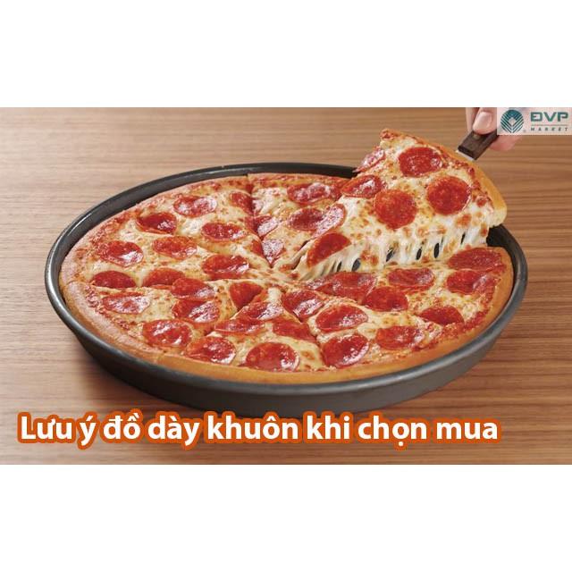 Khuôn pizza chống dính đen cao cấp Sanneng size 6&quot; 7&quot; 8