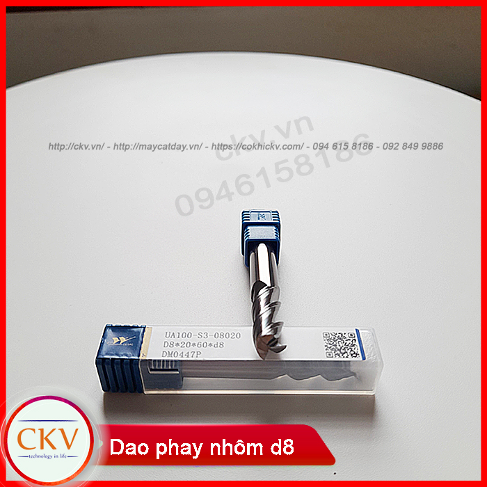 [Giá cực rẻ] Dao phay nhôm hợp kim gắn máy CNC Gesac D8*20*60*d8*3F