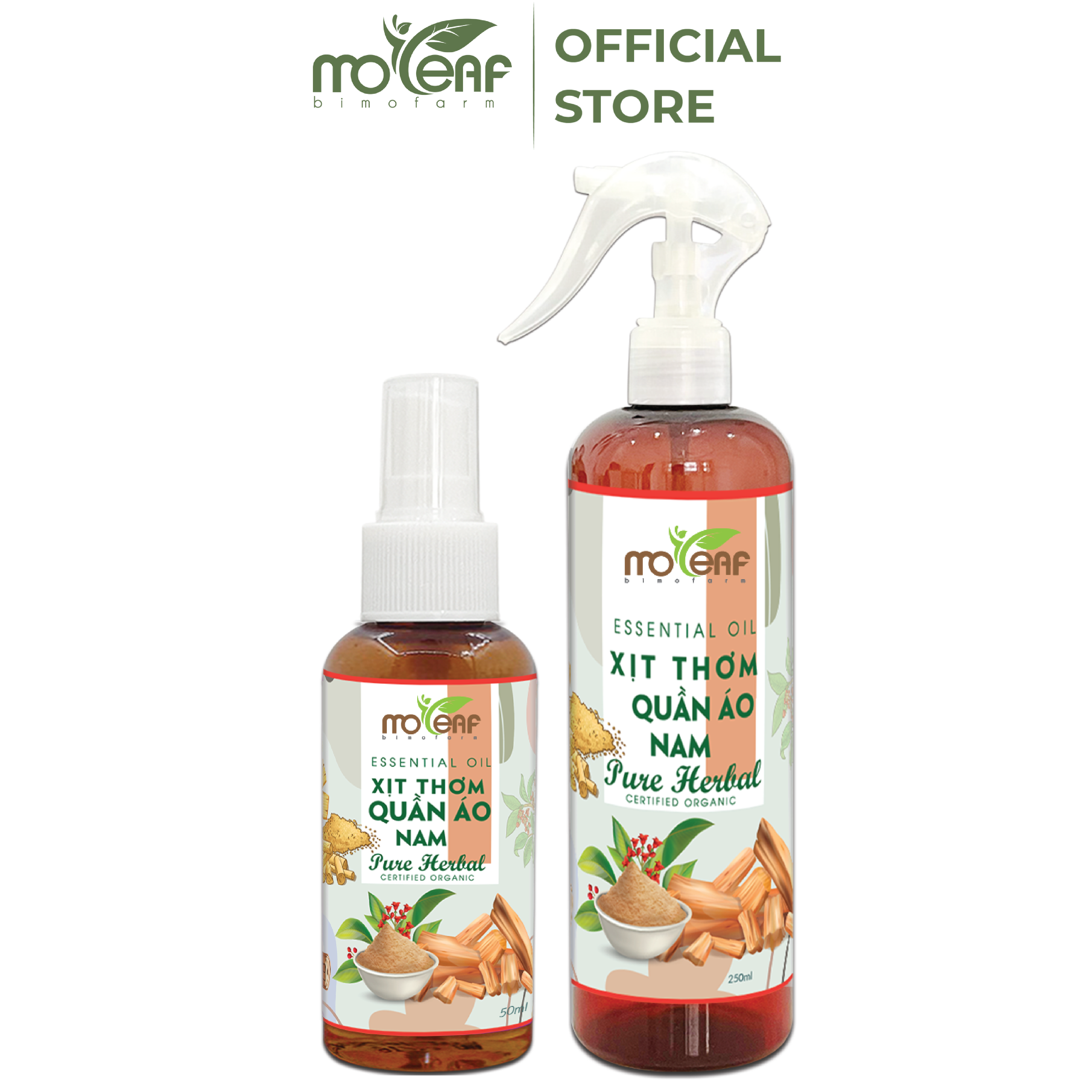Xịt Thơm Quần Áo NAM Moleaf giúp làm phẳng quần áo, khử mùi ẩm mốc, tạo hương thơm dịu nhẹ