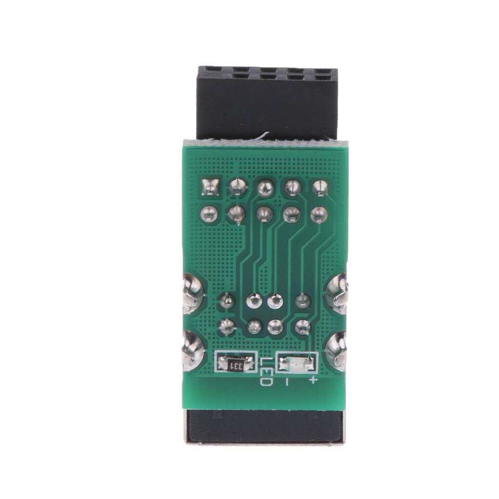 9Pin Motherboard to Double Layer 2Port USB2.0 Female Internal Header Adapter