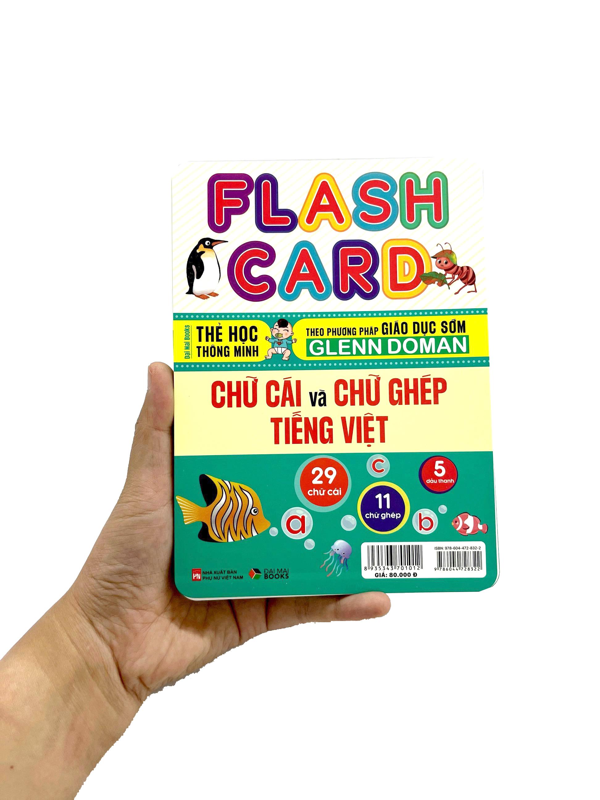 Sách - Flash Card - Thẻ Học Thông Minh Theo Phương Pháp Giáo Dục Sớm Glenn Doman - Chữ Cái Và Chữ Ghép Tiếng Việt