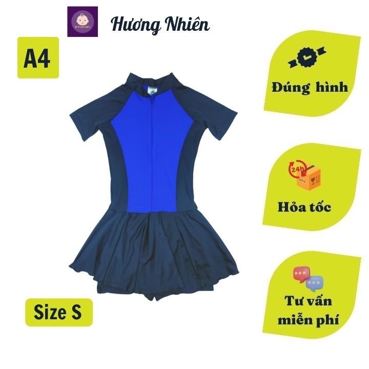 Đồ bơi cho bé gái kín đáo liền thân từ 29-44kg- dạng quần và váy chất vải polyester