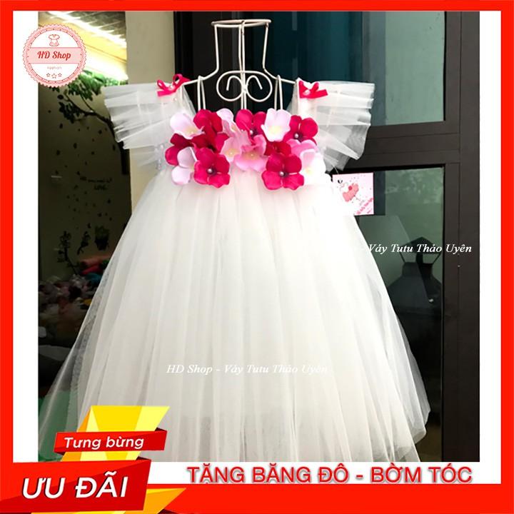 Váy trắng cho bé gái  Váy công chúa cho bé gái sơ sinh đến 5 tuổi