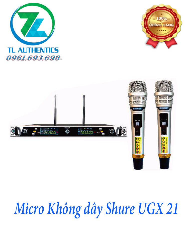 Micro không dây  UGX 21 hàng chính hãng thế hệ 2024,tặng kèm bộ sạc pin + 4 pin 1200mah bảo hành 6 tháng