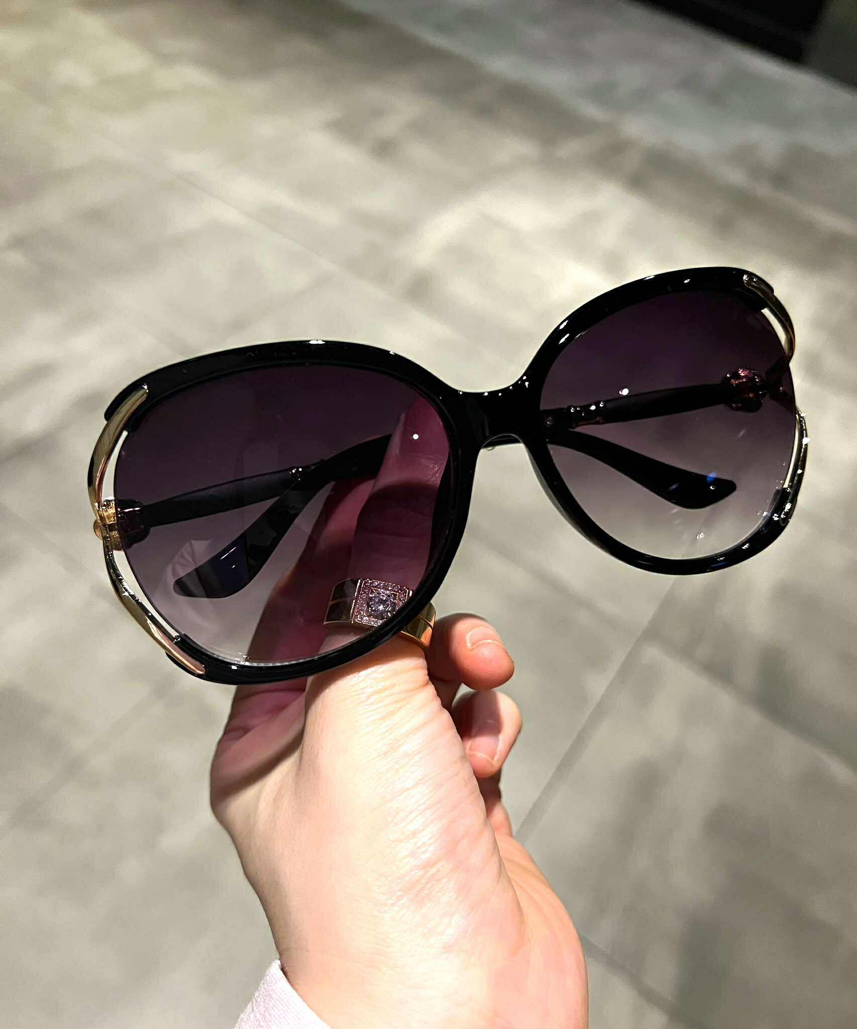 Kính mát, Kính râm cao cấp cho nữ  gọng đá lấp lánh thời trang Hàn Quốc