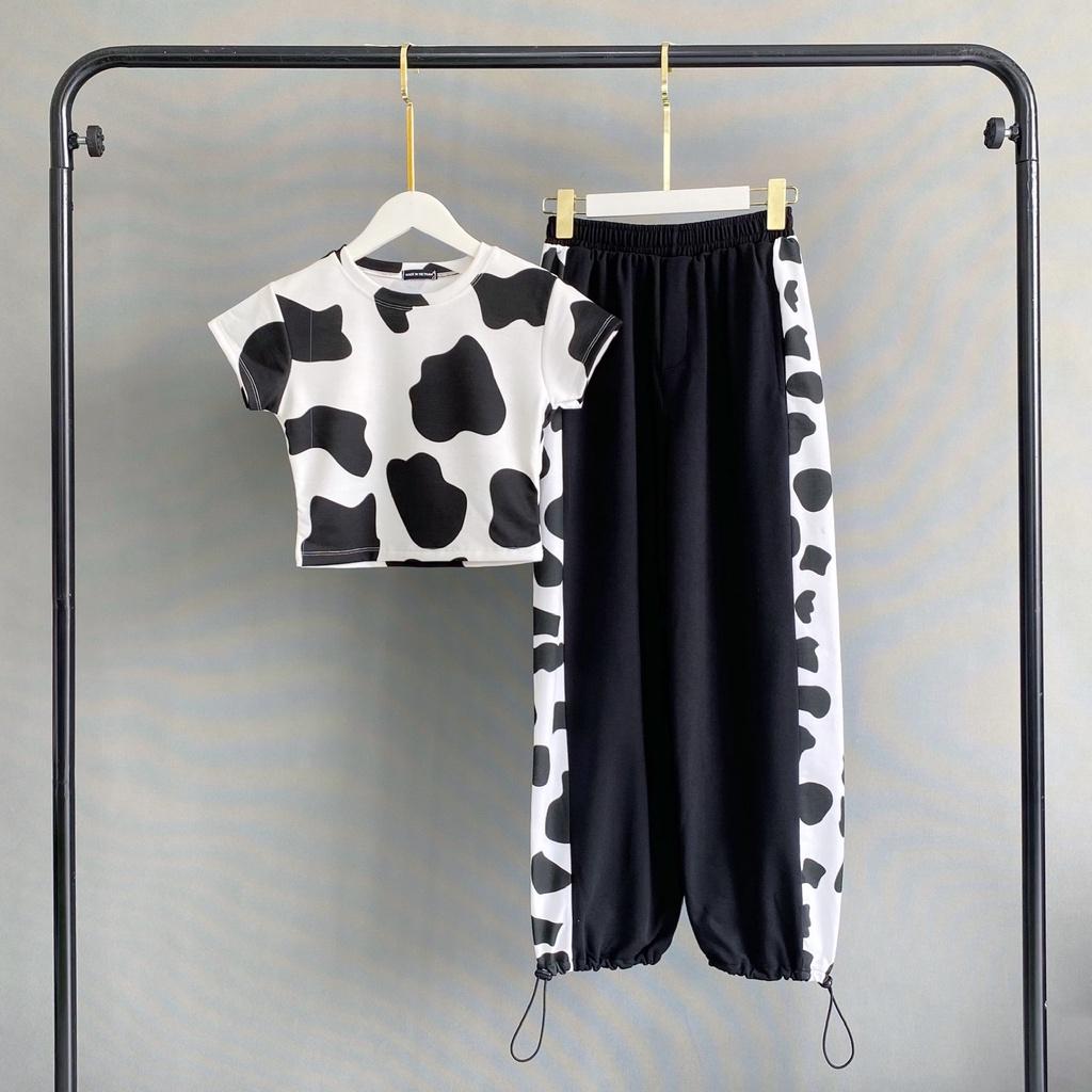 Áo croptop ôm body SIB Clothing tay ngắn sexy bò sữa SIB011