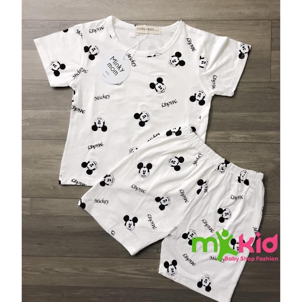 Bộ Cộc Tay Cho Bé FREE SHIP Bộ Minky Mom Cộc Tay Cho Bé Trai Bé Gái Chất Thun Lạnh siêu mềm mịn thoáng mát