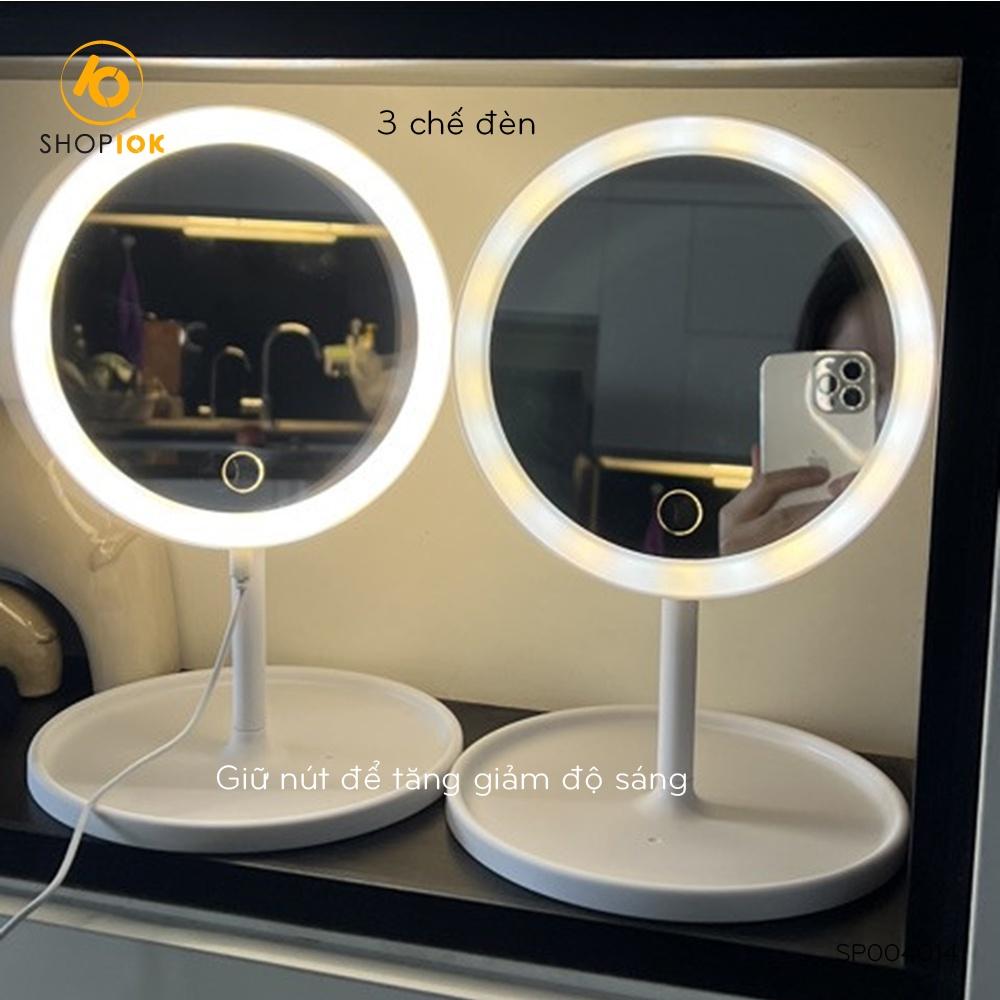 Gương để bàn trang điểm có đèn led cảm ứng SHOP10K - SP004014