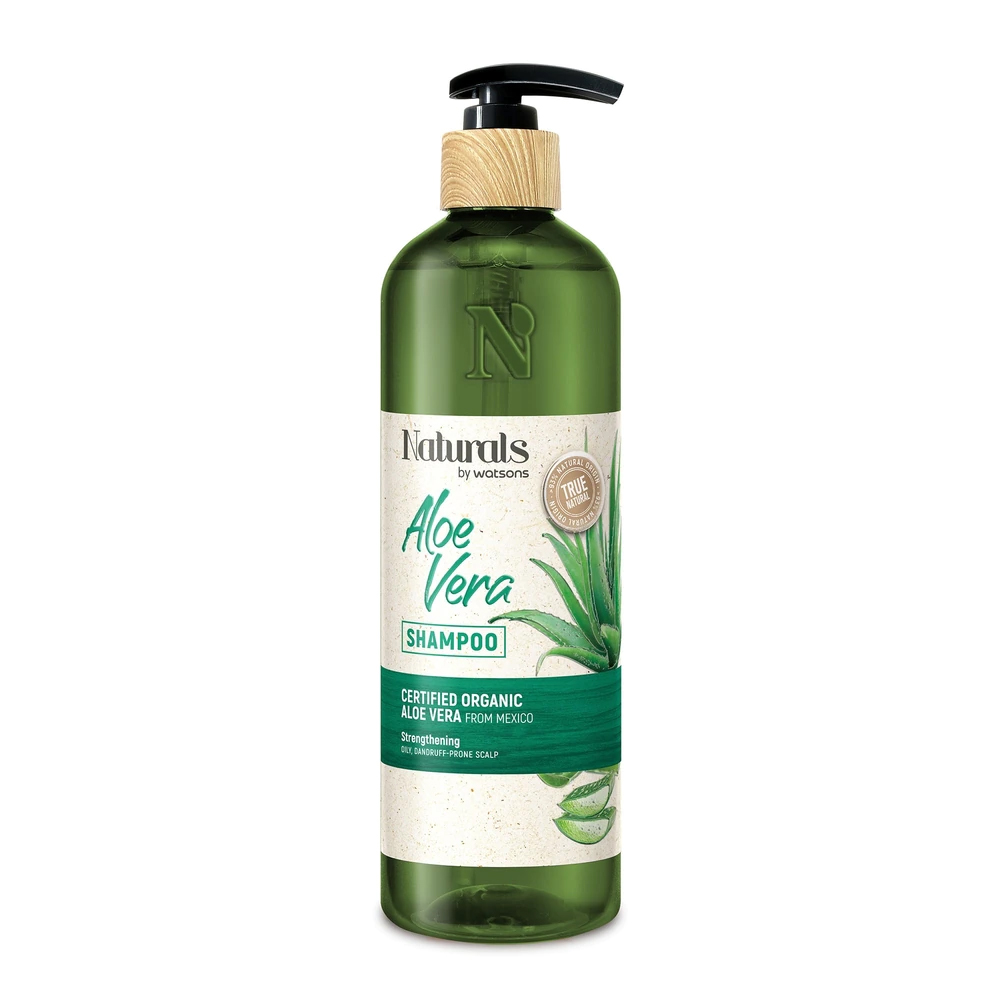 Dầu Gội Naturals By Watsons True Natural Aloe Vera Shampoo 490ml