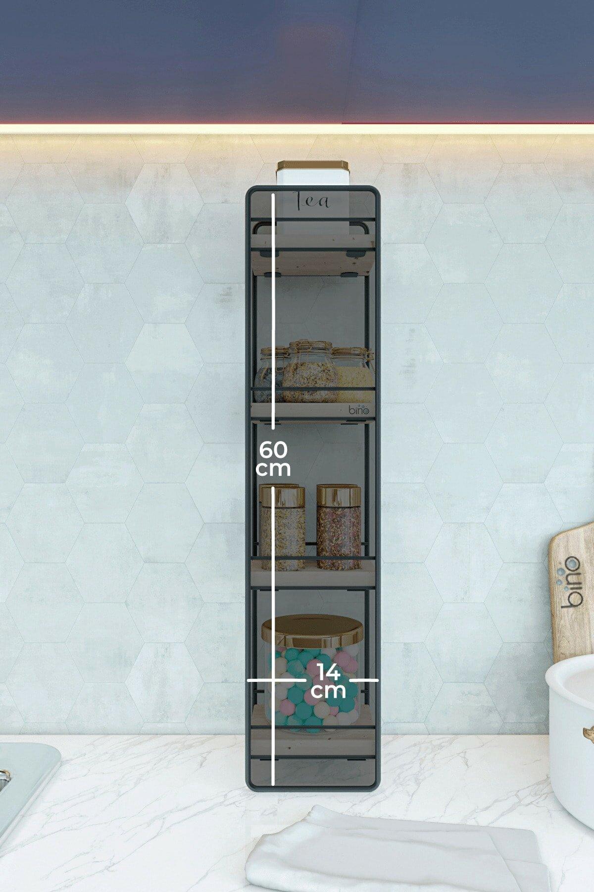 Nhà Bếp Lưu Trữ Đồ Giá Kệ Người Tổ Chức Gỗ Tự Nhiên 4 Tầng Kệ Treo Tường Giá Treo Phòng Tắm Hiện Đại Trong Nhà Phụ Kiện