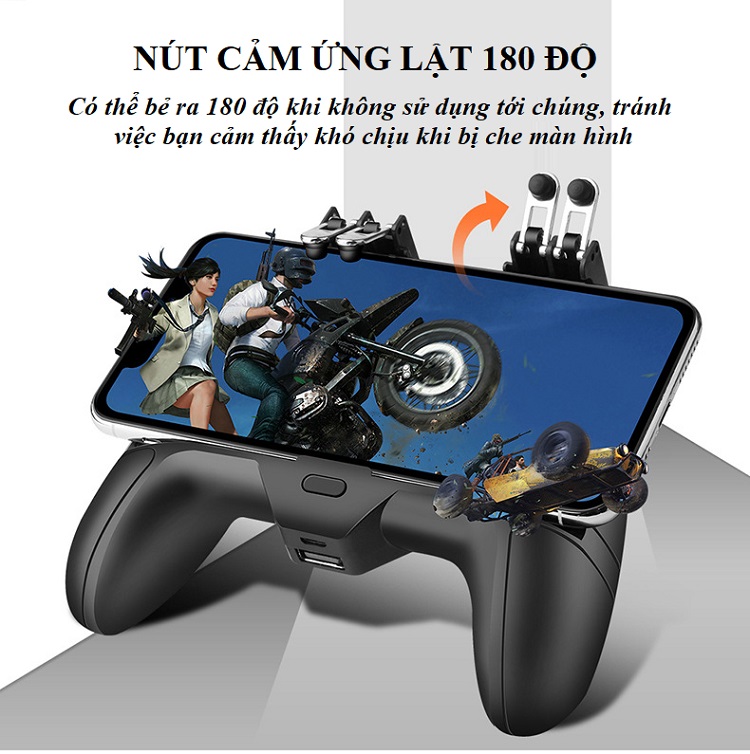 Tay cầm chơi game F8 có quạt tản nhiệt kiêm Pin sạc dự phòng dung lượng 4000mah