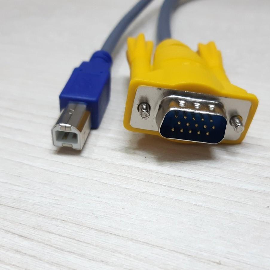 Dây cáp VGA USB KVM 15 Pin 1.5M - Jinghua V602F - Hồ Phạm