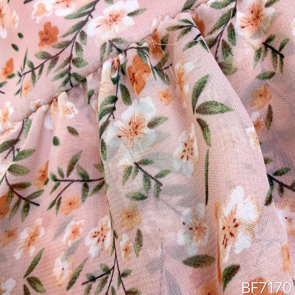 Maxi hoa 2 dây bo chun xếp tầng phối bèo ngực xinh xinh nhẹ nhàng