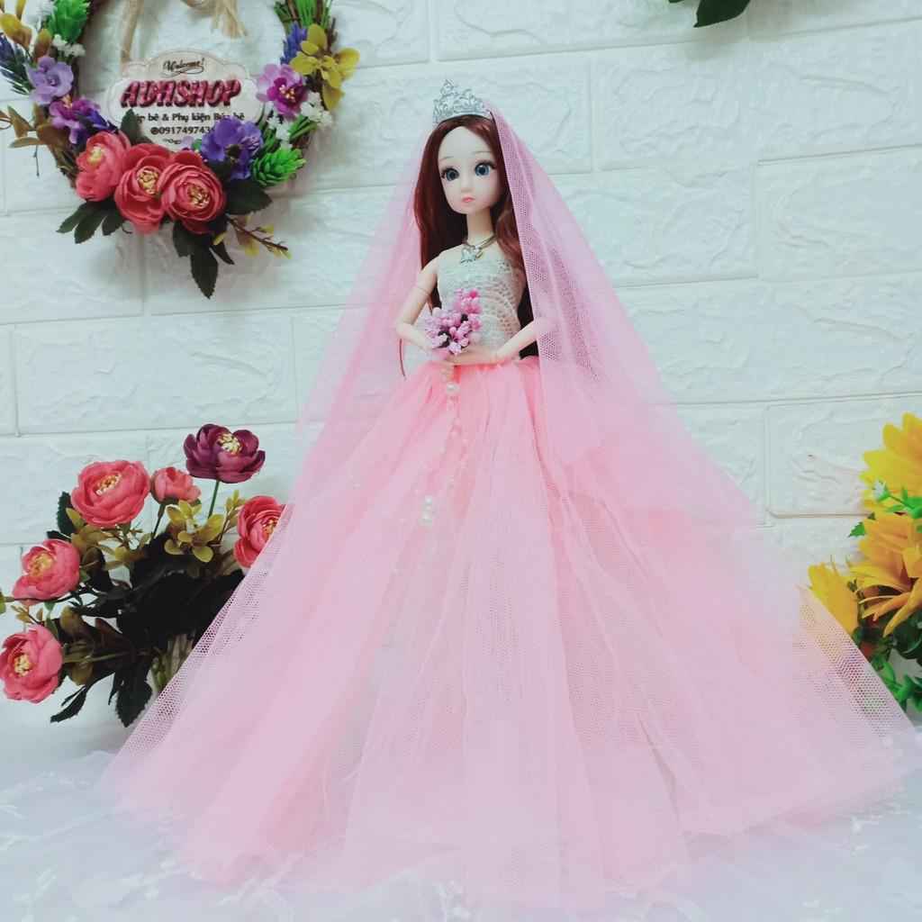 Váy cưới ren lưới cho búp bê cô dâu 30cm ms9-11 Sunnydoll