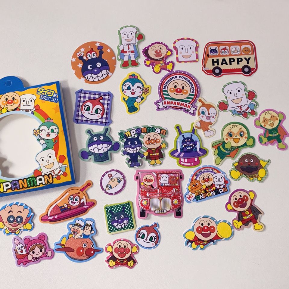 Set 28 sticker hình dán viền kim tuyến cho bé Anpaman