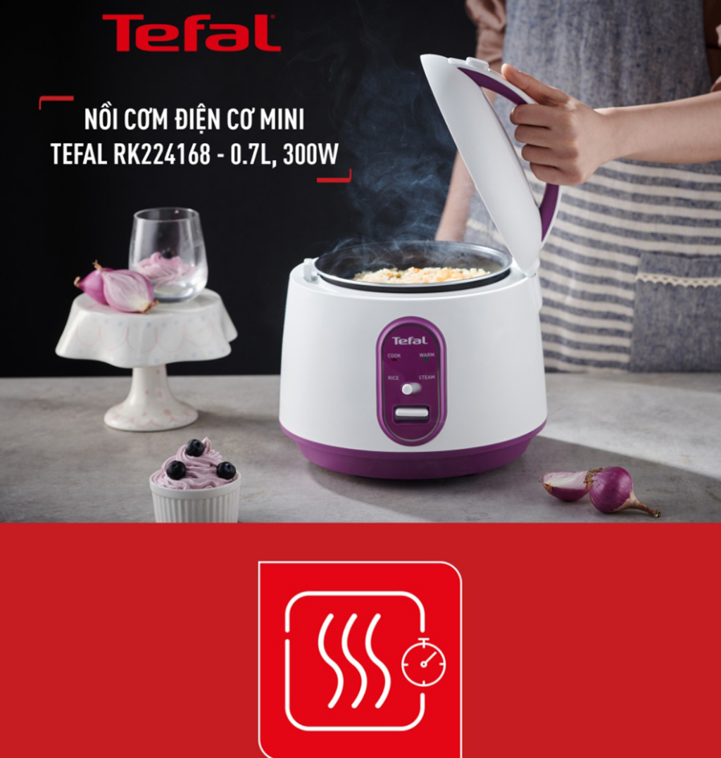 Nồi cơm điện cơ Tefal 0.7L - Thương hiệu Pháp - RK224168- Hàng chính hãng