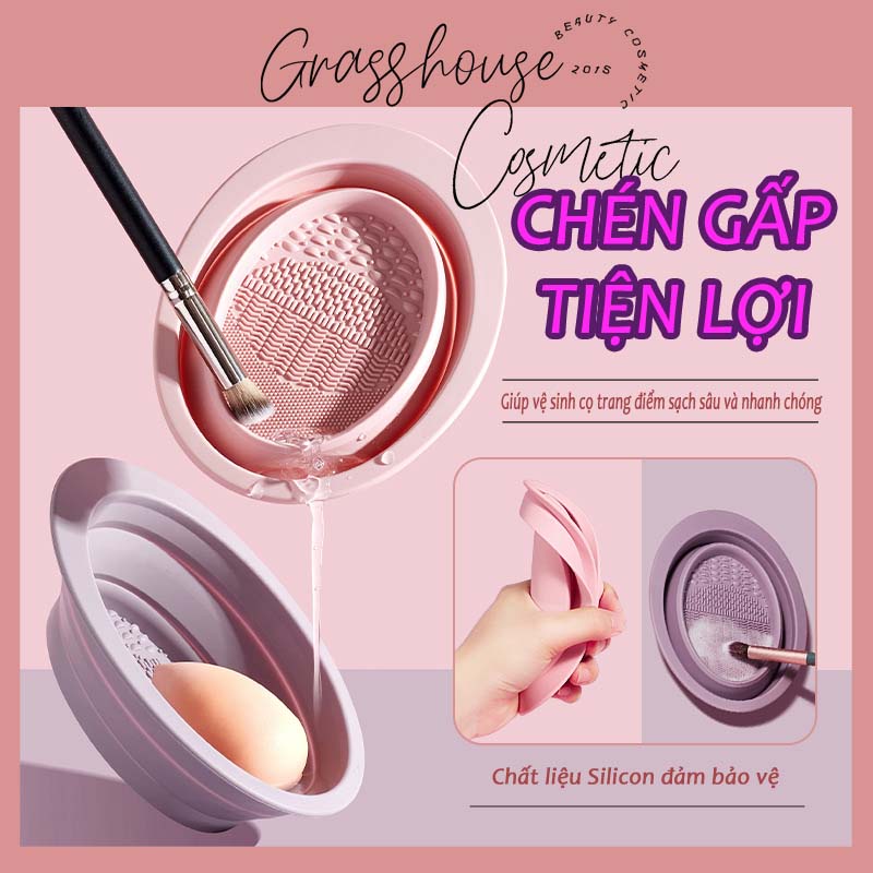 DỤNG CỤ VỆ SINH LÀM SẠCH CỌ TRANG ĐIỂM, DẠNG MÚT KHÔ, VỆ SINH CỌ MAKEUP DỄ DÀNG, GẤP GỌN TIỆN DỤNG