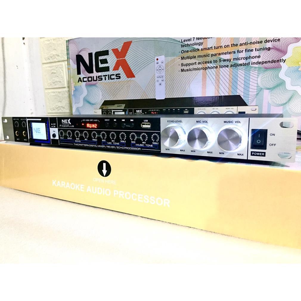 Vang Cơ FX20 PLus Có Điều Khiển Từ Xa Chống Hú . Kết Nối Quang Học OPTICAL, BLUETOOTH, USB, AV..