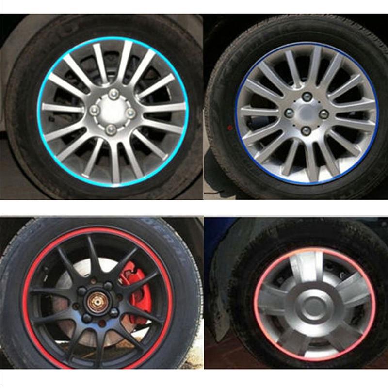 NEW 16Pcs Strips Reflective Motorcycle Car Rim Stripe Wheel Decal Tape Sticker StripsMotorcycle Car Rim Stripe Wheel Decal Tape Sticker Lots Reflective Motorcycle Tire Stickers Reflective Strip Tire Aperture Stickers Car Stickers