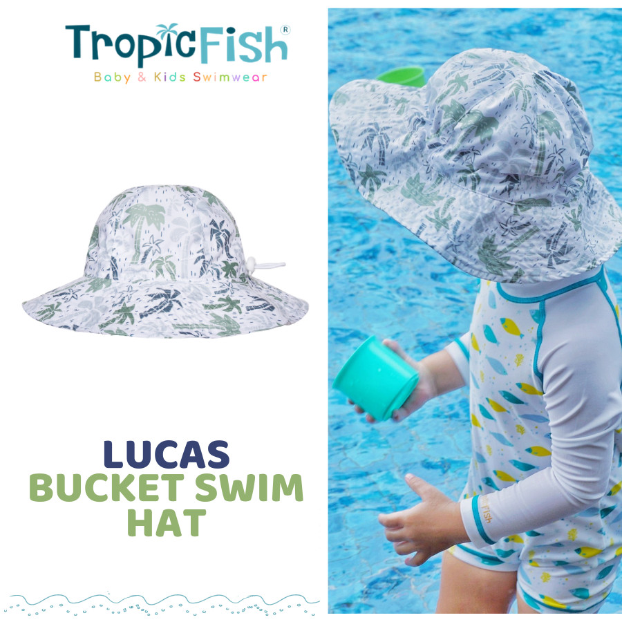 Nón Bơi Rộng Vành Dành Cho Bé Trai - Lucas Bucket Swim Hat TropicFish