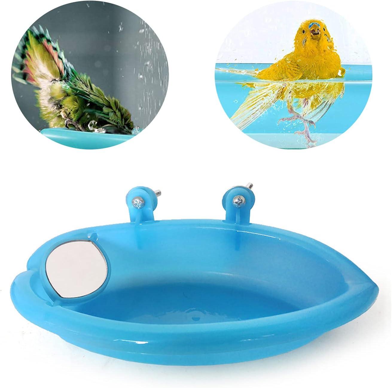 Bird Bath Bird Bath Shower Vệ sinh bồn Bát chậu có gương treo chim Vật nuôi Chim nhỏ Đồ chơi Phụ kiện vẹt Vẹt đuôi dài Khay đựng nước cho gà trống