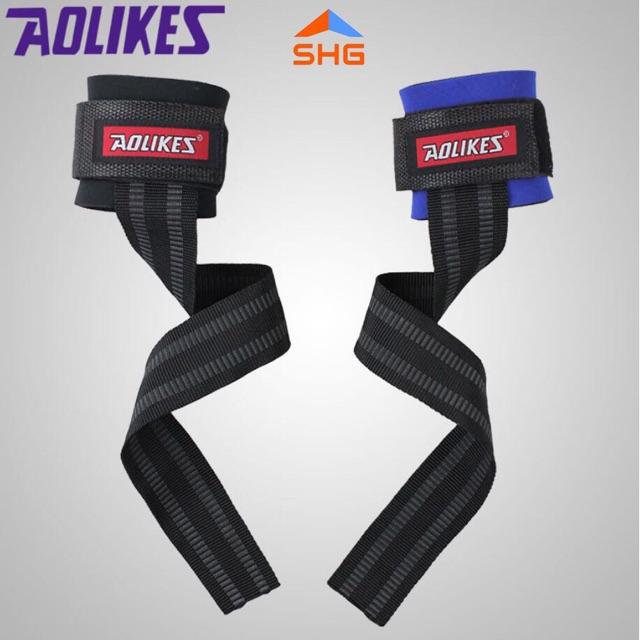 DÂY KÉO LƯNG (STRAPS) AOLIKE PHIÊN BẢN KHÓA DÁN, HỖ TRỢ TẬP GYM CHUYÊN NGHIỆP, VẢI DỆT DÀY DẶN, KHÔNG CO GIÃN