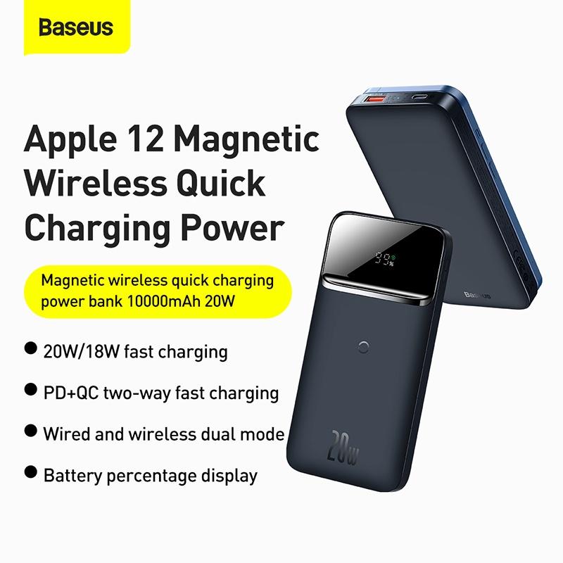 Pin Dự Phòng Không Dây Baseus Magnetic Wireless Fast charging 10000mAh 20W 2022 - Hàng chính hãng