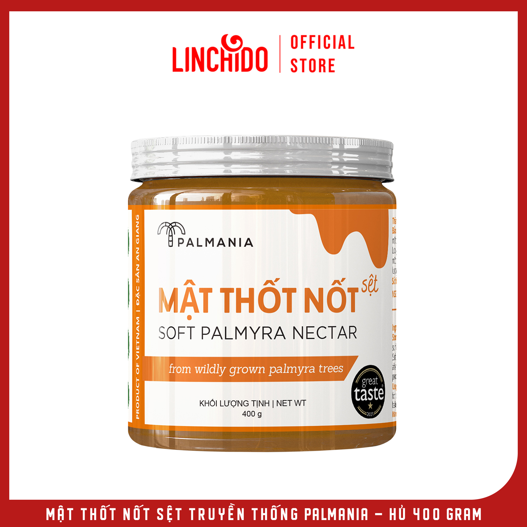 Mật thốt nốt sệt truyền thống PALMANIA | Nguyên Chất, Tự Nhiên (400 GRAM Hủ PET )