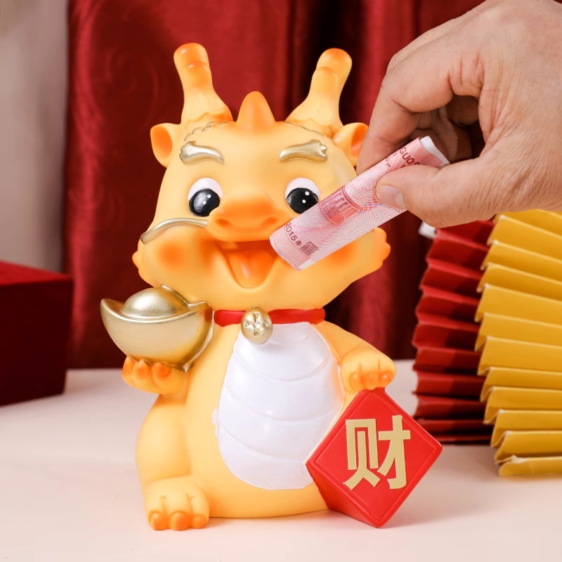 Ống Tiết Kiệm Rồng Vàng May Mắn Trang Trí_ Hàng Chính Hãng